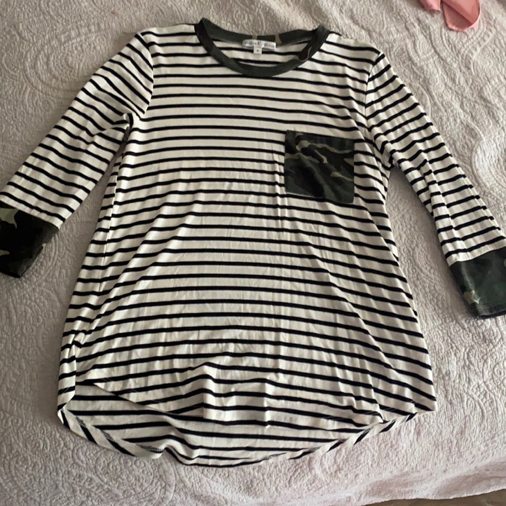 Black and white strip with camo